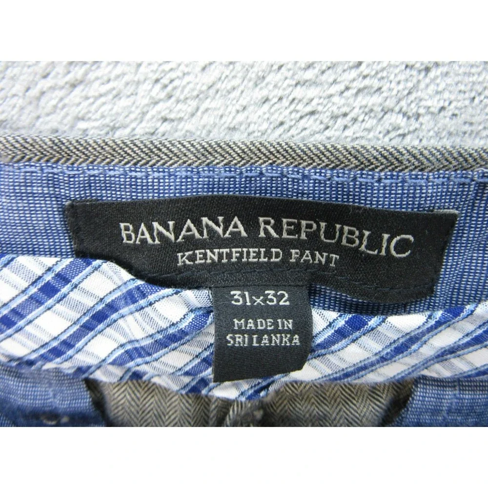 Banana Republic Kentfield Pants Men Size 31 x32 (Actual 29 x28) Beige Flat Front